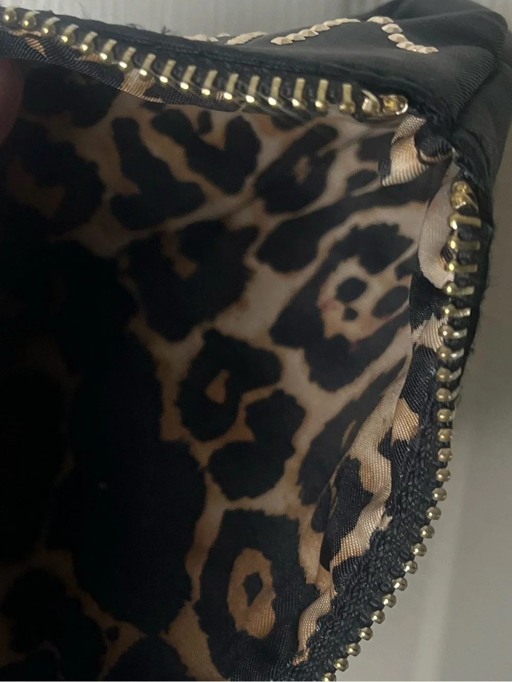 Victoria's Secret Black Rhinestone Logo Cosmetic Pouch